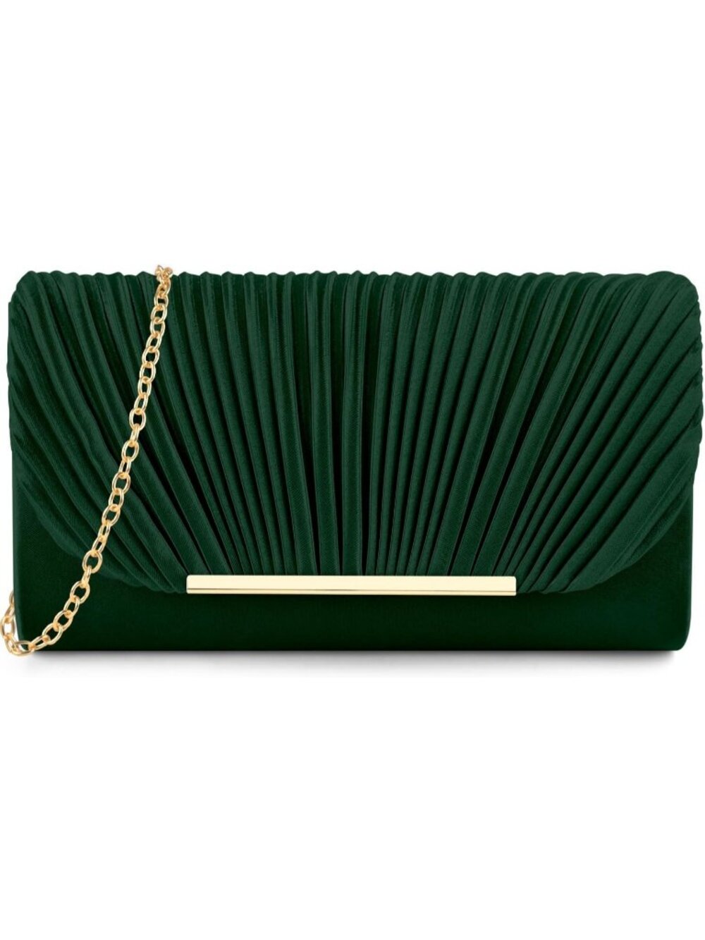 Women's Green Clutch Purse Evening Envelope Wedding Crossbody Shoulder Bag